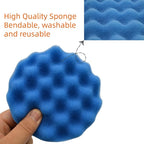 10Pcs 3Inch Face Backing Plate Compound Buffing Polishing Sponge Pads Waffle Foam Buffing Polishing Pads Kit with Woolen Cutting Pad and 3Inch Backing Plate M10 Drill Adapter