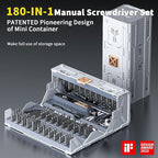 MANUAL 180 in 1 Screwdriver Set, Precision Screwdriver Set with Pick-up Screwdriver Bits, Quintic-Fold and Case Design, Magnetic Repair Tool Kit for iPhone MacBook Computer Laptop