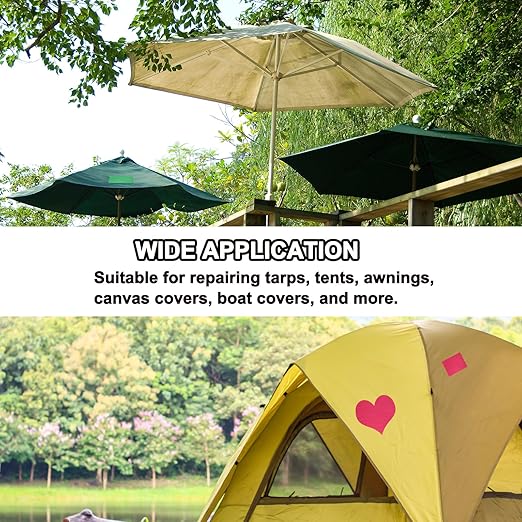 PATIKIL Awning Repair Tape 8m x 5cm Waterproof Canvas Tape High Adhesive Tear Repair Patch Kit for PVC Tarpaulin Tent Awning Fabric RV Sail Boat Cover, Black (2" x26.24ft)