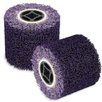 Rocaris 2PCS 36 Grit Abrasive Drawing Wheel Drum, 4.5"×4" Wire Drawing Polishing Burnishing Wheels, Buffing Wheels for Wood Metal Surface Polishing, Purple
