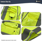 JKSafety 9 Pockets Class 2 High Visibility Zipper Front Safety Vest With Reflective Strips,Meets ANSI/ISEA Standards (5X-Large, 150-Yellow)