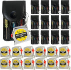 Mini Screwdriver Keychain Tape Measure Keychains Set Retractable Keychain Tape Measure Mini Screwdrivers in Pouch Keychain for Birthday Party Favors and Daily Use, 1 m/ 3 ft (24 Pcs)