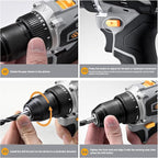 20V Brushless Cordless Lithium-Ion Drill Set, Compact Design, Gray Rechargeable Lithium-Ion Drill Kit, including 2.0Ah Battery, Charger and 3/8-inch Keyless Chuck