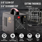 LOTOS LTP5000D Plasma Cutter, 2024 Upgraded 5/8" 16mm Clean Cut 3/4" 20mm Severance Cut 50A Non-Touch Pilot Arc Plasma Metal Cutter Machine, Plasma Cutting Equipment, Dual Voltage 120V or 240V, Brown