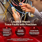 VFL Visual Fault Locator 100mw Fiber Optic Cable Troubleshoot Kit 2.5 mm Universal Connector, with 1pc FC to LC Adapter for Telecommunications & CATV Maintenance