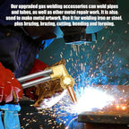 MIU-1516 Oxygen Acetylene Torch Kit W/Gas Tank (Metal ABS), Portable brazing torch kit with Gauge Oxygen Acetylene Welding Cutting Torch Kit