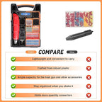 Kuject 820PCS Solder Seal Wire Connectors & Heat Shrink Tubing Kit with Heat Gun and Organizers, Waterproof Solder Stick Butt Connectors for Marine, Automotive and Truck Wiring, AWG 26-10