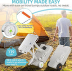 YITAMOTOR 30L Portable Camping Sink, Portable Hand Washing Station 30L Sewage Tank with Large Wheels, Foot Pump, Towel Holder, Soap Dispenser for Outdoors, Garden, Camping, Worksites, Camping Events