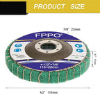5Pcs 4.5" x 7/8" Nylon Fiber Flap Disc Polishing Grinding Wheel,Scouring pad Buffing Wheel for Angle Grinder, Polishing Tools (Grit 120)