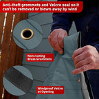 Redford Supply Co. Cold Snap (5°F) Backflow Preventer Insulation Cover, 36" W x 24" H, Pipe Insulation, Water Sprinkler Covers for Outside, Sprinkler Backflow Cover for Winter, Well Pump Bag (Gray)