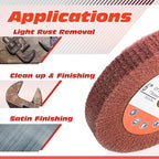 6 Inch Flap Wheel, Non-Woven Abrasive Polishing Wheel, 1 Inch Thickness, 3/4 Inch Arbor, for Bench Grinder (4 Pcs Grit320)
