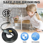 MAXKOSKO In Line Self Regulating Heating System, CSA Certified, Can be Used in Both Plastic and Metallic Pipes, In Pipe Freeze Protection Heating Cable, 200Ft 120V
