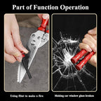 WILDMOK Heavy Duty Poultry Shears - 8.5 Inch Multi-function Stainless Steel Poultry Outdoor Shears, Ultra Sharp Kitchen Scissors for Outdoor Camp, Red