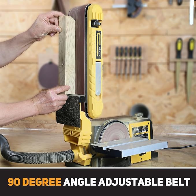 4.5-Amp Belt & Disc Sander Combo, 4x36 in. Belt & 6 in. Disc Sander with 3/4HP Motor, Upgraded Model