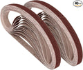 40 Pcs Sanding Belts 1/2 x 18 Inch 120 Grit Aluminum Oxide Abrasive Sandpaper for Belt Sander Metal Grinding Wood Working Weld Rust Removal