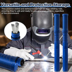 Tandefio 2pcs Welding Rod Storage 40 Inch Tig Rod Storage Canisters Welding Electrode Holder Airproof Waterproof Welding Rod Container (Blue)