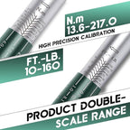 1/2-Inch Drive Click Torque Wrench, Torque Wrench 1/2 Drive 10-160FT.LB/13.6-217N.M with a XIPE Storage Tray, Green