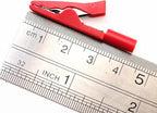 10Pcs Red and Black Insulated Safety Multimeter Test Leads with Mini Alligator Clips Crocodile Clamp Clips for 2mm Test Probe Banana Plug Connector