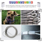 Glarks 200Pcs 1/16''(1.5mm) Aluminum Crimping Loop Sleeve Wire Rope Sleeves Double Barrel Ferrule for Wire Rope and Cable Line End (1/16''-200Pcs)