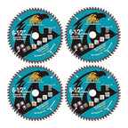 6-1/2 Inch Miter/Table Saw Blades 4pcs, 60 Teeth ATB TCT Fine Finish Wood Cutting Circular Saw Blade with 4/5|5/8 Inch Arbor