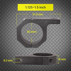 Tube Clamps - 4Pack,Cross Bar Clamp 1.125",1.25",1.5 inch,Roll Cage Clamp for Bar Diameter 1-1/8", 1-1/4",1-1/2" Mounting Bracket, Motorcycle Crash Bar Led pod Light Mount(28/32/38mm Clamp)