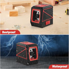 Laser Level, 100 feet 360 Self Leveling Green Cross Line lazer leveler tool with Tripod & Battery - for Picture Hanging, Construction, and DIY Home Improvement - IP54 Waterproof for Laser Measuring