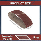 2 Pcs Sanding Belts 6 x 48 Inch 40 Grit Aluminum Oxide Abrasive Sandpaper for Belt Sander Metal Grinding Wood Working Weld Rust Removal