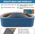 10-Piece 4 x 36 Inch 150 Grit Zirconia Sanding Belts, Heavy Duty Long-lasting Sanding Bands for Belt Sander, Rust Paint Removal, Wood Metal Grinding and Finishing
