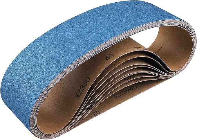 10-Piece 4 x 36 Inch 150 Grit Zirconia Sanding Belts, Heavy Duty Long-lasting Sanding Bands for Belt Sander, Rust Paint Removal, Wood Metal Grinding and Finishing