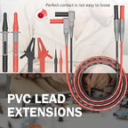 Test Leads Set HANDSKIT Double Insulated Electrical Multimeter Test Lead Kit, Test Leads Probes 4mm Banana Plug with Alligator Clips 30A and Needle Probe 0.7mm