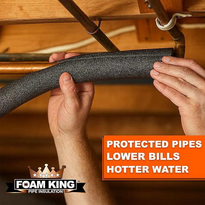 Foam King Brand Insulating Foam Pipe Covers