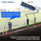 Underground Wire Locator, Cable Tester F02 Pro for Locate Wires, Locate Control Wires Cables Pet Fence Wires, up to 3 Feet Deep 1640 Feet Length, Equiped with Rechargeable 1100mAh Battery