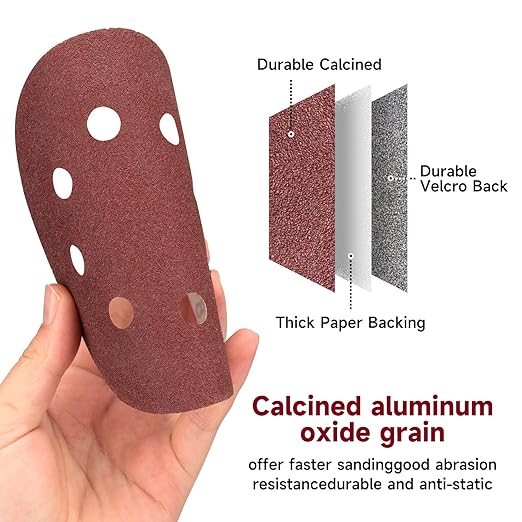 100 PCS 5 Inch Sanding Discs 1500 Grit, Round Hook and Loop Sandpaper for Random Orbital Sander