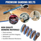 40 PCS 1/2" x 18" Zirconia Sanding Belts,8 Each of 40/60/80/120/240 Grits Belt Sander Paper,1/2 x 18 Inch Sanding Belts for Air Belt Sander, Woodworking, Metal Polishing, Derusting