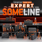 SOMELINE Crimping Tool for Insulated Electrical Wire Connectors Kit, with 51 Sizes Wire Terminals and 22-10 AWG Ratchet Crimping Pliers and Stripping Pliers – for Automotive & Electrical Repairs