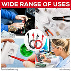 Dunzy 4 Pcs 14 Gauge Jumper Wires Alligator Clips to Alligator Clip Electrical Test Wires Set Silicone Flexible Cable for Electrical Testing (3.3 Ft)