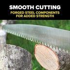 Jameson HS-11TE-SWL 11" Straight Blade Hand Saw With Wood Handle & Leather Scabbard