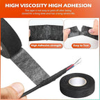 Wire Harness Automotive Tape Self-Adhesive Wiring Harness Cloth Electrical Tape 1 Inch x 30 Feet Car Insulated Wire Loom Tape for Automotive Engine Insulation Protection 6 Rolls