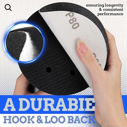 20PCS 6 inch Silicon Carbide Sanding Discs 5000 Grit, Wet Dry Orbital Sander Hook and Loop Sandpaper Disc Ultra Fine Grit, Best for Metal,Automotive Precision Polishing