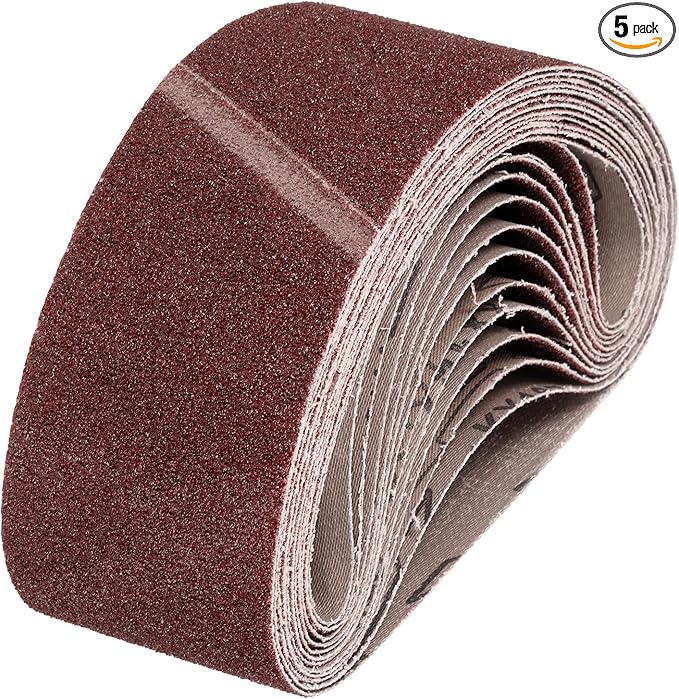 HARFINGTON 3 x 18 Inch Sanding Belts, 5 Pcs 40 Grits Aluminum Oxide Abrasive Belt Sander File Belt for Woodworking, Metal Polishing, Knife Sharpener
