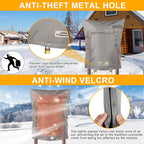 Backflow Preventer Cover Insulated (5°F) with Thick 7 Layers Fabric, 16" W x 20" H Backflow Cover with Aluminum Foil Layer for Winter Pipe Freeze Protection, Backflow Insulation Cover