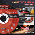 KingTool 31pcs Grinding & Cutting Wheels 4 1/2 inch Grinder Disc Set - 25pcs Cutting Wheel, 3pcs 4 1/2 Grinding Wheels, 3pcs Flap Discs with 7/8" Arbor for Angle Grinder Steel and Stainless