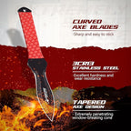 Dream Reach Throwing Axe Set - 6PCS Full Tang Throwing Hatchet with TPR Rubber Sleeve and Protective Sheaths for Recreation and Competition Game