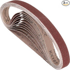 3 Pcs Sanding Belts 1-1/8 x 21 Inch 80 Grit Aluminum Oxide Abrasive Sandpaper for Belt Sander Metal Grinding Wood Working Weld Rust Removal
