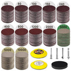 308 Pieces 3 Inch Sanding Discs, GOH DODD Wet Dry Sandpaper with Interface Pad and Backer Plate 1/4" 1/8" Shank, 60-10000 Grits Grinding Abrasive Sand Paper for Auto Metal Glass Resin Wood Sanding