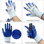 90 Pairs Gardening Gloves Bulk for Men Women Breathable Rubber Coated Safety Garden Work Gloves 9.1 Inch Working Gloves for Gardening