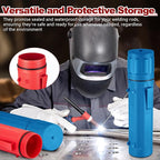 Zonon 8 Pcs Welding Rod Holder Stick Welding Electrode Rod Storage Tube 14 Inch Rod Storage Container Airproof Welding Rod Holder Waterproof Storage Canister for Welding Rod(Red Blue)