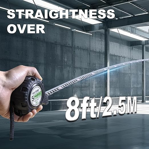 HAUTMEC Tape Measure 5m/16ft Auto-Lock with Dual Metric & Imperial Scale, Easy to Read Nylon Coated Measuring Tape for Construction, Carpentry, Contractors, Engineers, DIY, HT0100-TM