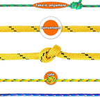 Wellmax Diamond Braid Nylon Rope, 3/8 in X 50 Foot, UV Resistant, High Strength and Weather Resistant - Yellow