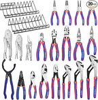 WORKPRO Pliers Set, 20-Piece Full Assortment of Pliers with 2-pack Plier Organizer Rack, Great Fits for Tool Box Drawer or Tool Chest, Ideal as Holiday, Fathers' Day and Christmas Gift